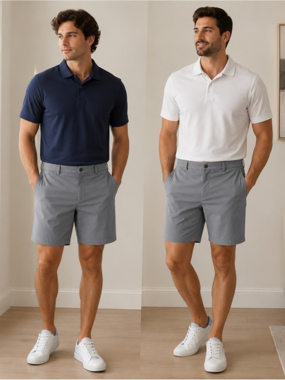 32COOL Men's Flat Front Gray Performance Shorts Size 36